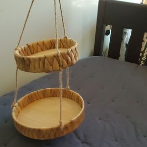 Hanging Wicker Basket/shelf